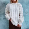 Kobiety swetry jesień i zima luźna okrągła szyja długi rękaw Solidny dzianin pullover colla sweter mężczyźni młody mężczyzna oliwki