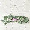 Decorative Flowers Simulation Flower Leaf Wall Decoration Artificial Front Door Hanging Pendant Creative Home Decor Fake Eucalyptus Leaves