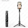 Selfie Monopods CREX-ZP L12 Foldable Wireless Bluetooth Phone Selfie Stick Tripod with Remote Shutter Fill Light Aluminum Alloy Selfie Stick Q231110