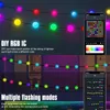 Christmas Decorations RGB IC Tree Fairy String Light LED Ball Garland Bluetooth MultiColor Waterproof Outdoor Lamp Xmas Wedding Party Decor 231109