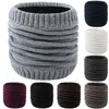 Scarves Fleece Knitted Face Cover Fashion Keep Warm Solid Color Neck Gaiter Half Mask Women Men