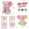 Plush Light - Up toys Recordable Elephant Rainbow LED Light Plush Toys Cute Doll Gift Kids Toy for Girls Stuffed Animals Children 231109