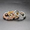 Cluster Rings Cuban Link Ring For Women Hiphop Style Iced Out Zircon Finger Gold Color Hippie Jewelry Trend 2023 Wholesale OHR069