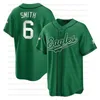 Kelly Green Jalen Hurts EagLES Baseball Jersey Jason Kelce D'Andre Swift AJ Brown DeVonta Smith Darius Slay Jr Dawkins Jason Brian Dawkins Haason Reddick White Shirts