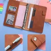 Notepads A6 Binding Budget PU Leather Planner Pocket Advanced Table Laptop Cash Envelope Manager System with Transparent Zipper 230408