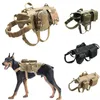 Dog Collars Adjustable Harness Handle Tactical Service Vest Training Molle Nylon Water-RMilitary Hunting