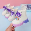 Buty Beige Purple Purple Piękne PU Piękne PU skórzane dzieci kostki jesienne zamek błyskawiczny 22 33 Fashion Flexible Buty dla dzieci 231109