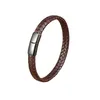 Charm-Armbänder, Vintage-Mode, Herren-Armband, handgewebtes Lederseil, magnetische Schnalle