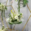 Parti Dekorasyon Düğün Kemeri Dekor Zemin Standı Çiçek Elektrumanlı Altın Geometrik Ev