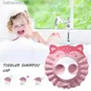 Shower Caps Baby Shower Waterproof Baby Bath Head Visor With Ear Protection For Washing Hair Soft Silicone PP TPE Adjustable Safety VisorL231111