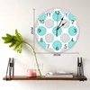 Horloges murales Mandala gris vert Texture 3D horloge Design moderne salon décoration cuisine Art montre décor à la maison