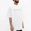 T-shirts pour hommes Vetements 2023ss T-shirt col rond en coton monogrammé printemps et été extra large pour hommes et femmes