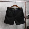 Shorts masculinos verão casual cor pura trabalho diariamente usa roupas khaki curto respirar legal 230410