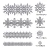 Christmas Decorations 40pcsSet Snowflake Ornaments Silver Glitter Plastic Artificial Snow Flakes for Winter Xmas Tree 231110