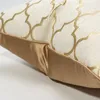 Kudde Jarquard Luxury Cover 45x45 50x50 Dekorativ geometriska -täcker Guldkastningssoffa vardagsrumskudde