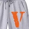 2023 summer vlones Herrbyxor Brand shorts byxor Vlone Sweat FRIENDS Terry Casual Spring Summer Elastiska byxor för män och kvinnor shorts vlone på populär