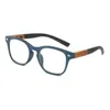 Solglasögon 3st !!! Bekvämt trä kvadratisk läsglasögon för män kvinnor pilot metall lyx dubbel broklipp