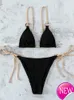 Seksi Hitam Renda 2023 Pinggang Tinggi Pakaian Renang Wanita Baju Renang Musim Panas Bandeau Bikini Set Berenang Untuk Mandi Pakaian Renang Wanita