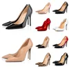 2024 Damen Designer Luxurys Heels Damen Kleid Schuhe So Kate High Heel Lackleder Nude Fashion Runde spitze Zehen Pumps Gummi Loafers Größe 35-44