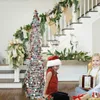 クリスマスの装飾15m折りたたみ式の木のスパンコールティンセル人工姿勢Xmas 2023 Navidad Gifts 231110