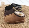 Tasman Slippers Chestnut Fur Slides Sheepskin Shearling Tazz Classic Mules Kids Ultra Mini Platform Boot Slip-On Shoes Sued