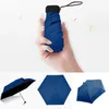 Paraplyer Lätt solparasol Paraply Folding 5 Women Pocket Flat Sunshade Fold Travel Mini Protectable