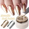 Smalto per unghie 8ml Smalto gel per pittura metallizzato Soak Off Gel Smalto per unghie Fiore Oro Argento Effetto specchio Glitter Gel UV Decorazioni per unghie 231110