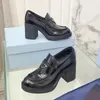 Loafers Platform Heels обувь женщина дизайнерские лофры высокого каблука мягкие мягкие наппа