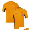 Camisetas masculinas 2023 Vestuário de mangas curtas de verão de verão F1 uniforme de uniforme