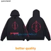 23SS Herr Designer Hoodies Hooded Street Fashion Märke Tröja Sweatshirts Black Lose Drop Shoulder Mens Womens Hoodie