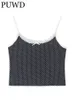 Camisoles Tanks Süße Frauen Y2K Lace Polka Dot Tank Top Sommer Mode Frauen Slim Cut Tank Top Cute Girl Dark Navy Short Cotton Top 230410