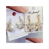 Brincos de moda de alta qualidade para mulheres de alta qualidade para mulheres Melhor presente requintado de zircão de cristal jóias de diamante