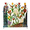 Decorações de jardim estacas barreira miniatura cerca ornamentos multicolorido artesanato de ferro forjado para pátio ao ar livre