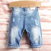 Shorts masculinos Jaycosin Summer Casual Pockets Troushers Men sólido Men Soly Hole Jeans Running Bermudas