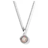 Collana Pandora Pan S925 Collana d'amore in argento sterling con cuore girevole dell'oceano Collana dolce Premium Collana Pandora con ciondoli a scatola Pandora