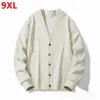 Chandails pour hommes grande taille rétro châle tricoté automne modèles pour hommes plus grands adolescents manteau de loisirs en vrac 9XL 8XL 7XL 231110