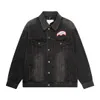 Ontwerper's nieuwe Amerikaanse High Street hoge kwaliteit G Home Washed oude zwarte denim jas heren en dames geborduurd logo polojack