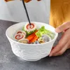Set di stoviglie Noodle Nood Nordic Family Soup Stone Ciotola in ceramica Lamian leggera