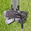 Клуб Black Golf P790 Железный набор для мужчин 456789p Полный набор из 7 графитовых стальных клубов с головными колпами