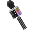 Microphone sonore Bluetooth Haut-parleur portable Machine de poche Accueil Lecteur KTV avec fonction d'enregistrement Microphone à clip sans fil Smartphone K Pmwo