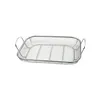 Tools Vegetable Barbecue Basket Grill Multifunctional Grid Mesh Bottom Accessories Roasting Pan With Two Handles For Seafood