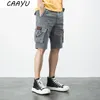 Men's Shorts Cargo Summer Side Pockets Brand Clothing Japanese Streetwear Male Multi-pocket Casual Army Green Pants Mens