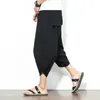 Men's Pants Drop summer cotton harem pants men's casual hip-hop Trousers Cross Bloomers pants jogger street clothing 230410