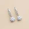 Boucles d'oreilles pendantes classiques 2023, cerceau pour femmes et filles, 7.5mm, véritable Moissanite Huggie Drop, argent 925, bijoux originaux