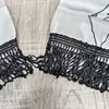 Polyester Printed Halter Scarf Palestine Theme Scarf With Fringe Two Sides 2 Styles