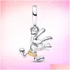 Cartoon Accessories 925 Sterling Sier Pandora Charm Pendant Lämplig för original Classic DIY -armband kvinnliga designer smycken och pum dhdds