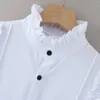 Camicie casual da uomo Camicia con volant gotico Dolcevita Camicetta a pieghe Maniche svasate per uomo Camicie con bottoni Blusas Abbigliamento Top