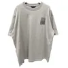 Camisetas de gran tamaño Bale de marca de lujo nc, camiseta informal con estampado de código de barras y letras, camiseta holgada para hombre