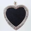 Colliers pendants romantique amour coeur de pierre naturelle chakra reiki argent plaqué femmes bijoux en gros 5pcs tbn316
