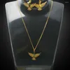 Ketting Oorbellen Set 316L Roestvrij Stalen Sieraden Voor Vrouwen Meisje Phoenix Eagle Mode Waterdichte Oor Gesp Gift Party